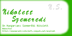 nikolett szemeredi business card